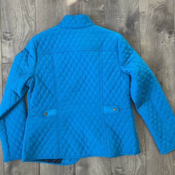 Beautiful Blue Quilted Jackets by Talbots Size Small Petite - Picture 7 of 7